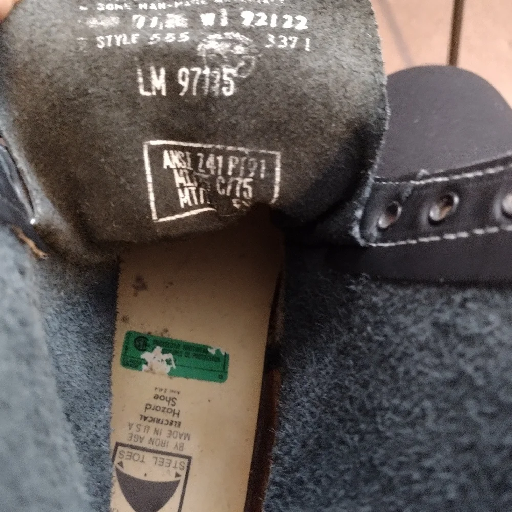 BF steel toe work boots